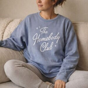 Comfort Colors Homebody Club Sweatshirt XL Blue Cozy Loungewear Pullover